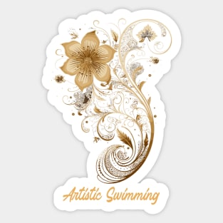 artistic swimming, synchronized swimming, golden dancers v8 Sticker